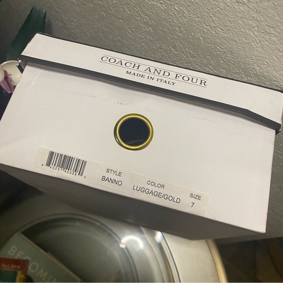 EUC/LIKE NEW Coach and Four Banno Cork Wedge Sandals in Luggage/Gold - Size 7 - Picture 3 of 11